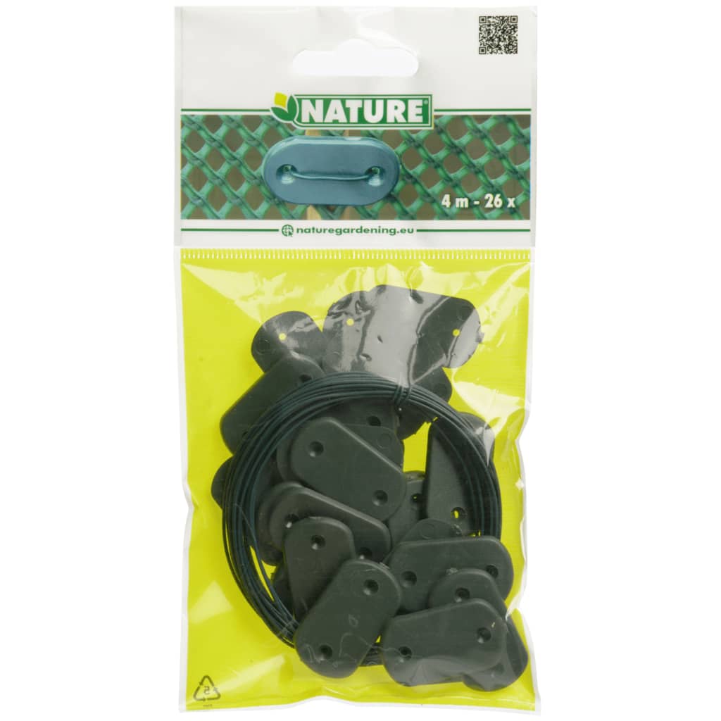 27 Pieces Garden Screen Fastening Set Green