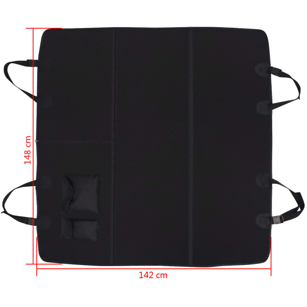 Pet Rear Car Seat Cover 148x142 cm Black