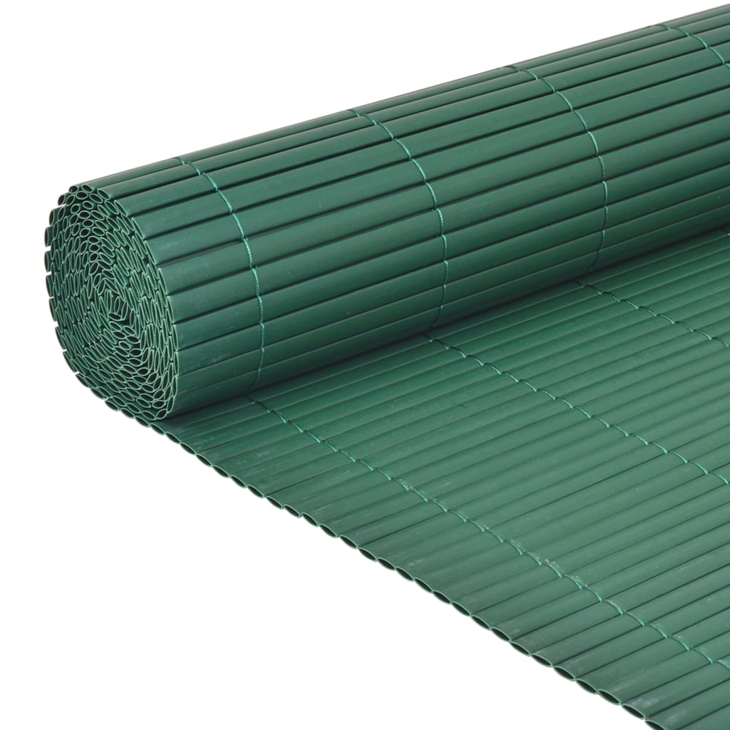 Double-Sided Garden Fence PVC 90x300 cm Green