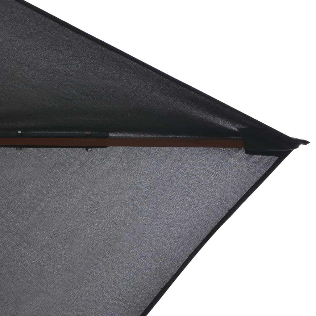 Garden Parasol with Wooden Pole 200x300 cm Anthracite