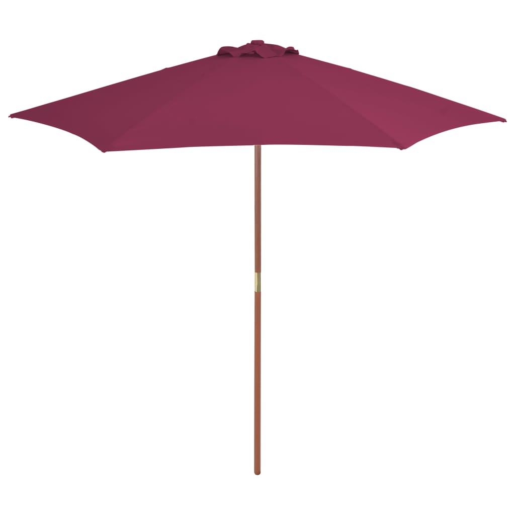 Garden Parasol with Wooden Pole 270 cm Bordeaux Red