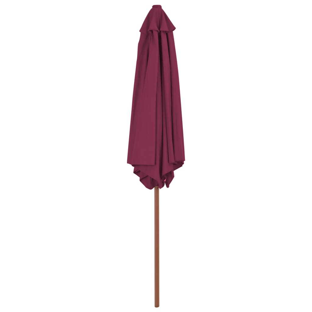 Garden Parasol with Wooden Pole 270 cm Bordeaux Red