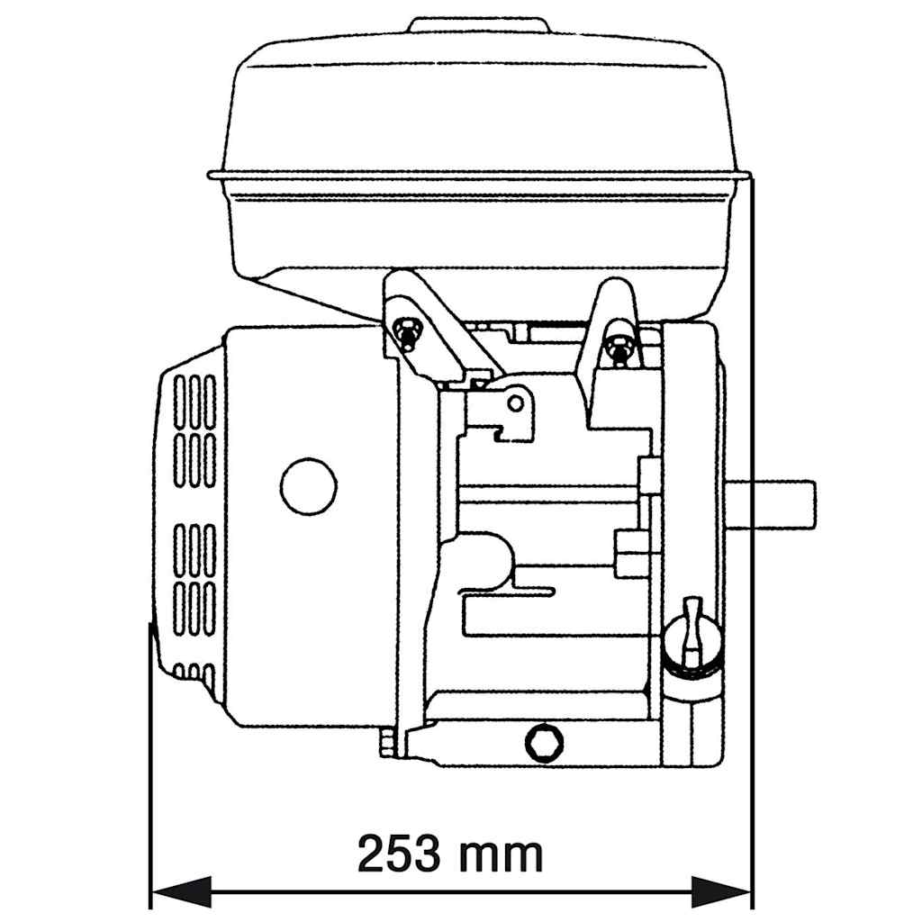 6.5HP 4.8kW Black Petrol Engine