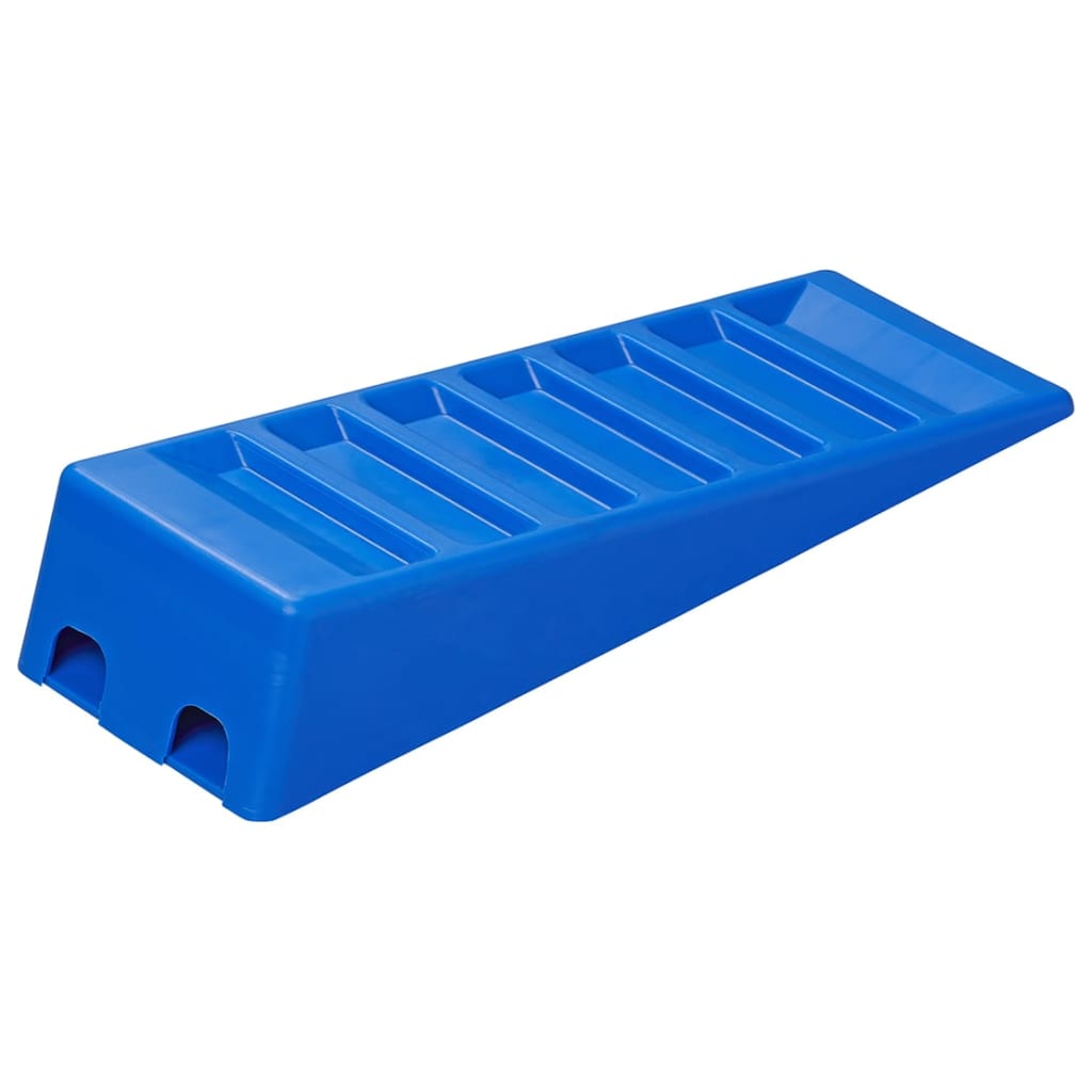 2-Piece Caravan Leveller Set 75mm Plastic Blue