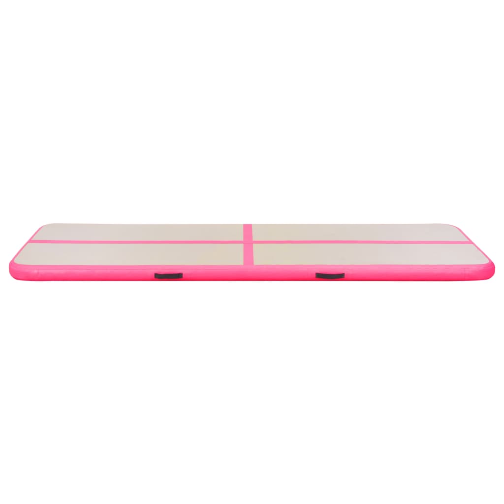 Inflatable Gymnastics Mat with Pump 300x100x10 cm PVC Pink