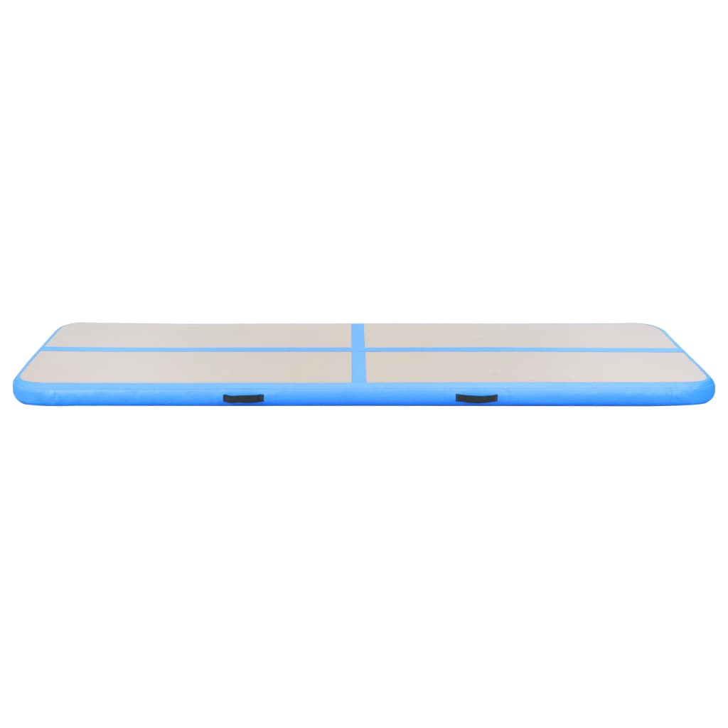Inflatable Gymnastics Mat with Pump 400x100x10 cm PVC Blue