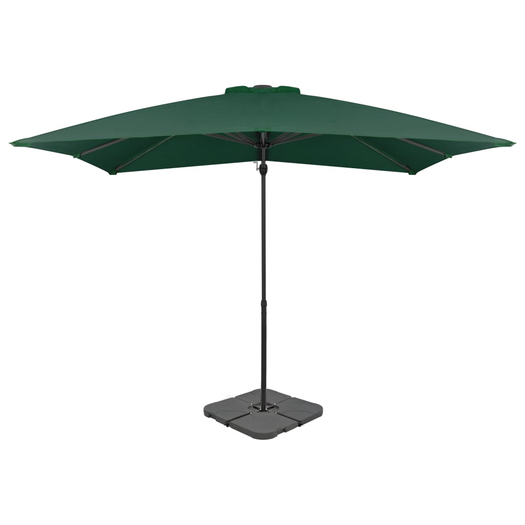 Garden Parasol with Portable Base Green