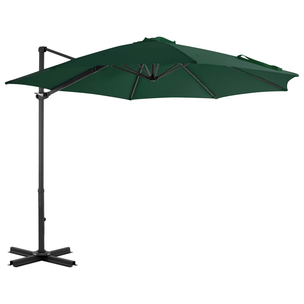 Garden Parasol with Portable Base Green
