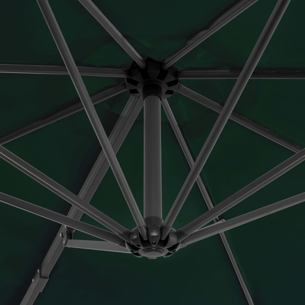 Garden Parasol with Portable Base Green