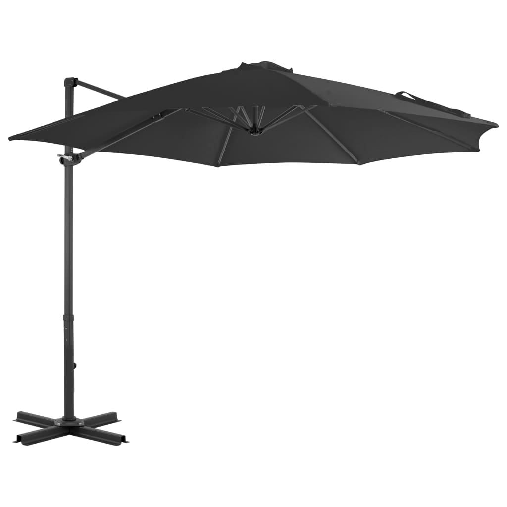 Garden Parasol with Portable Base Anthracite