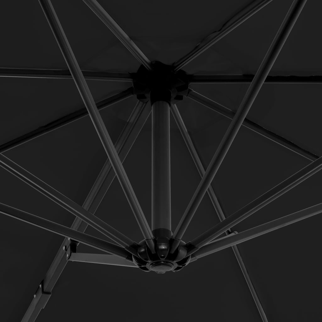 Garden Parasol with Portable Base Anthracite