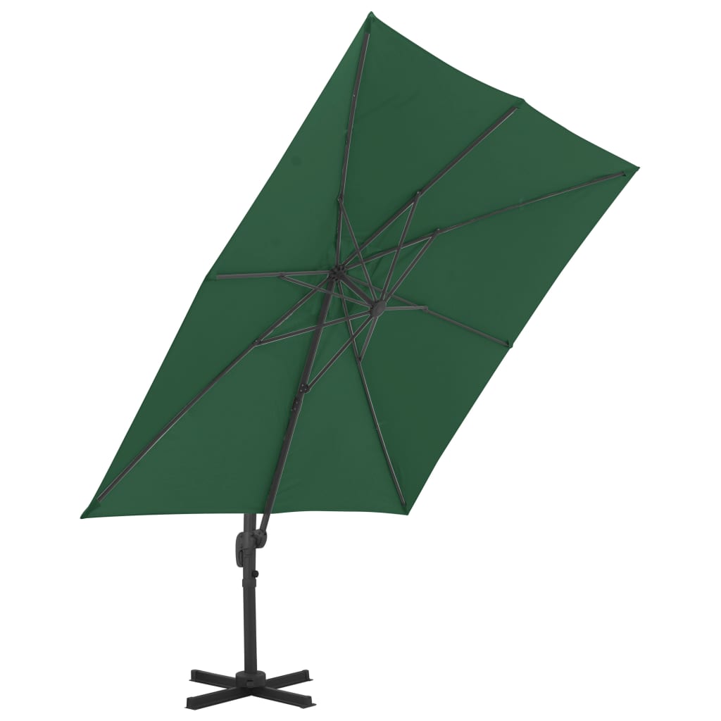 Garden Parasol with Portable Base Green