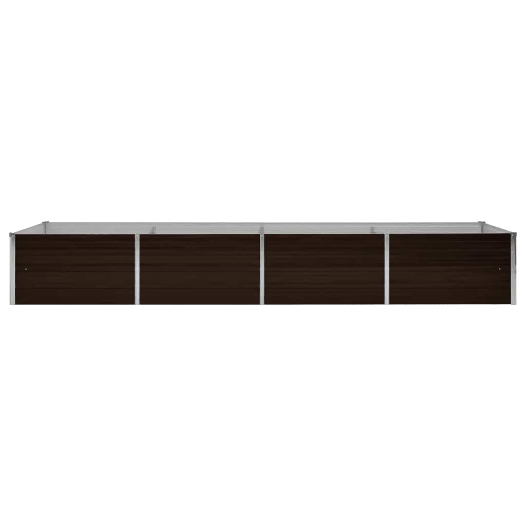 Garden Raised Bed Brown 320x80x45 cm Galvanised Steel
