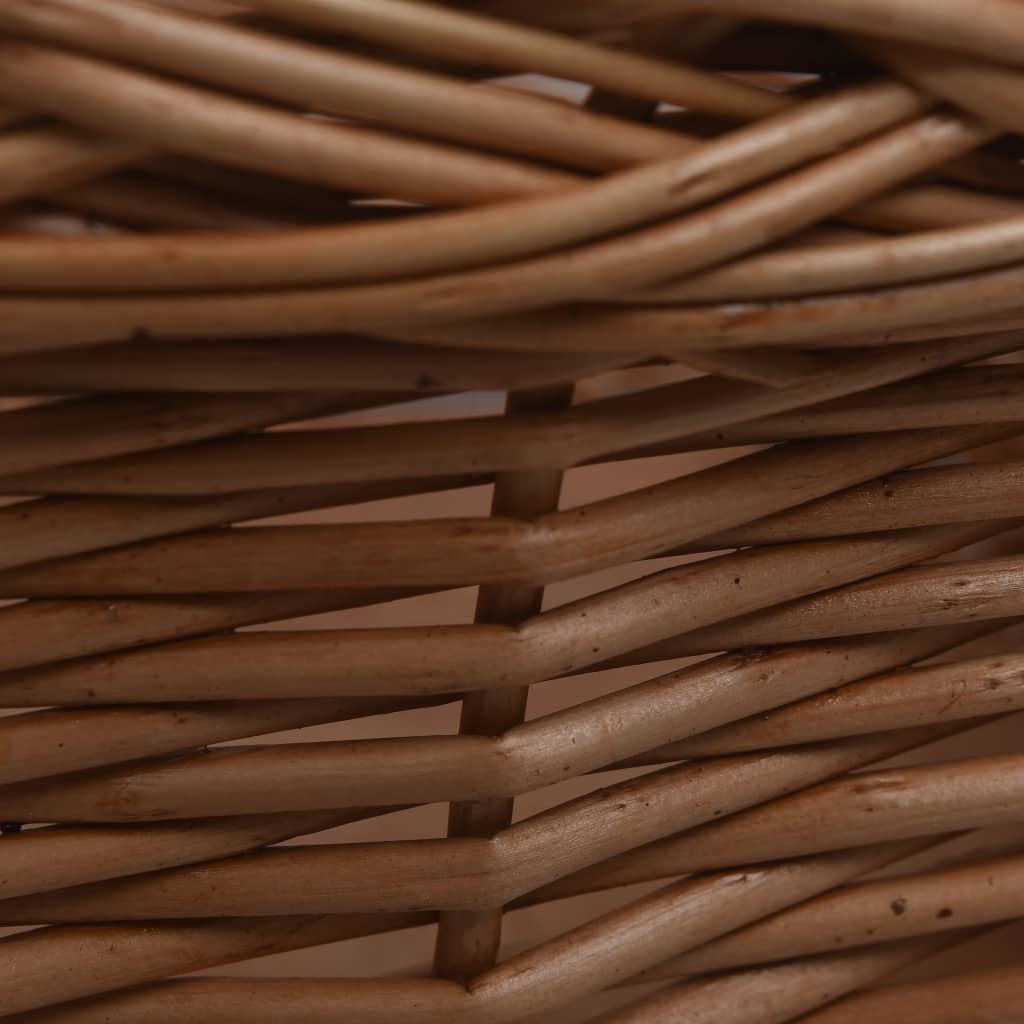 Bike Front Basket with Cover 50x45x35 cm Natural Willow