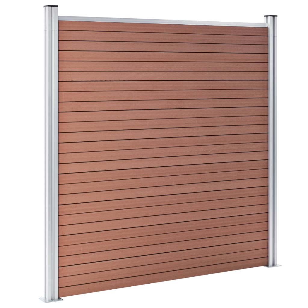 Garden Fence WPC 180x186 cm Brown