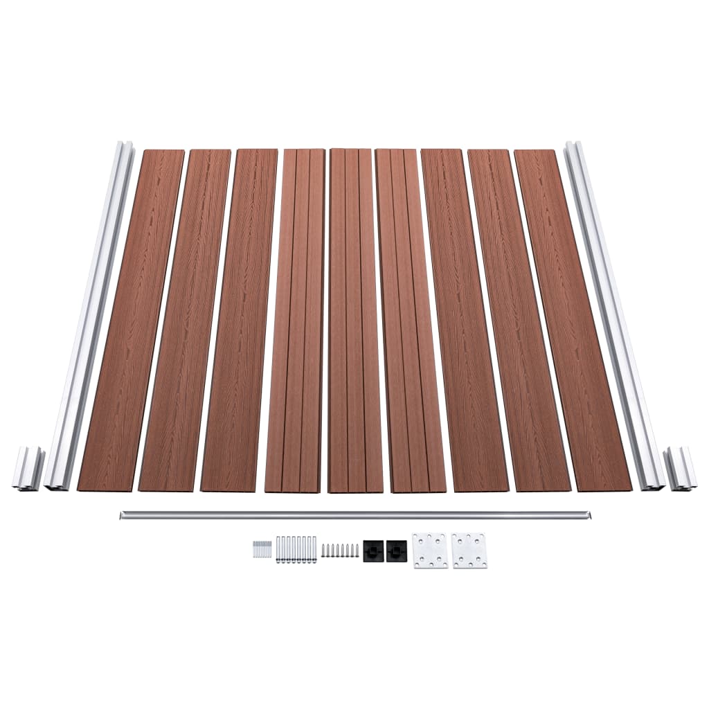 Garden Fence WPC 180x186 cm Brown