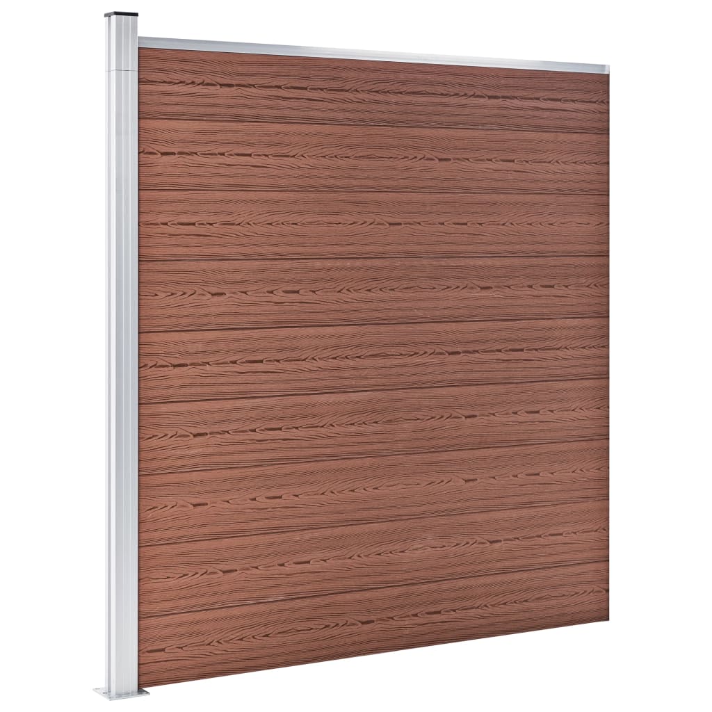 Garden Fence WPC 175x186 cm Brown