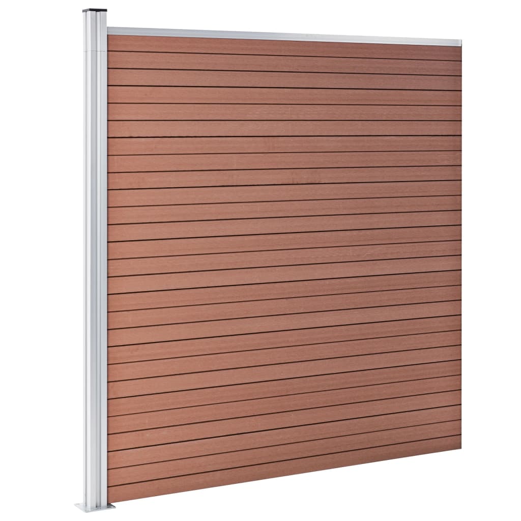 Garden Fence WPC 175x186 cm Brown