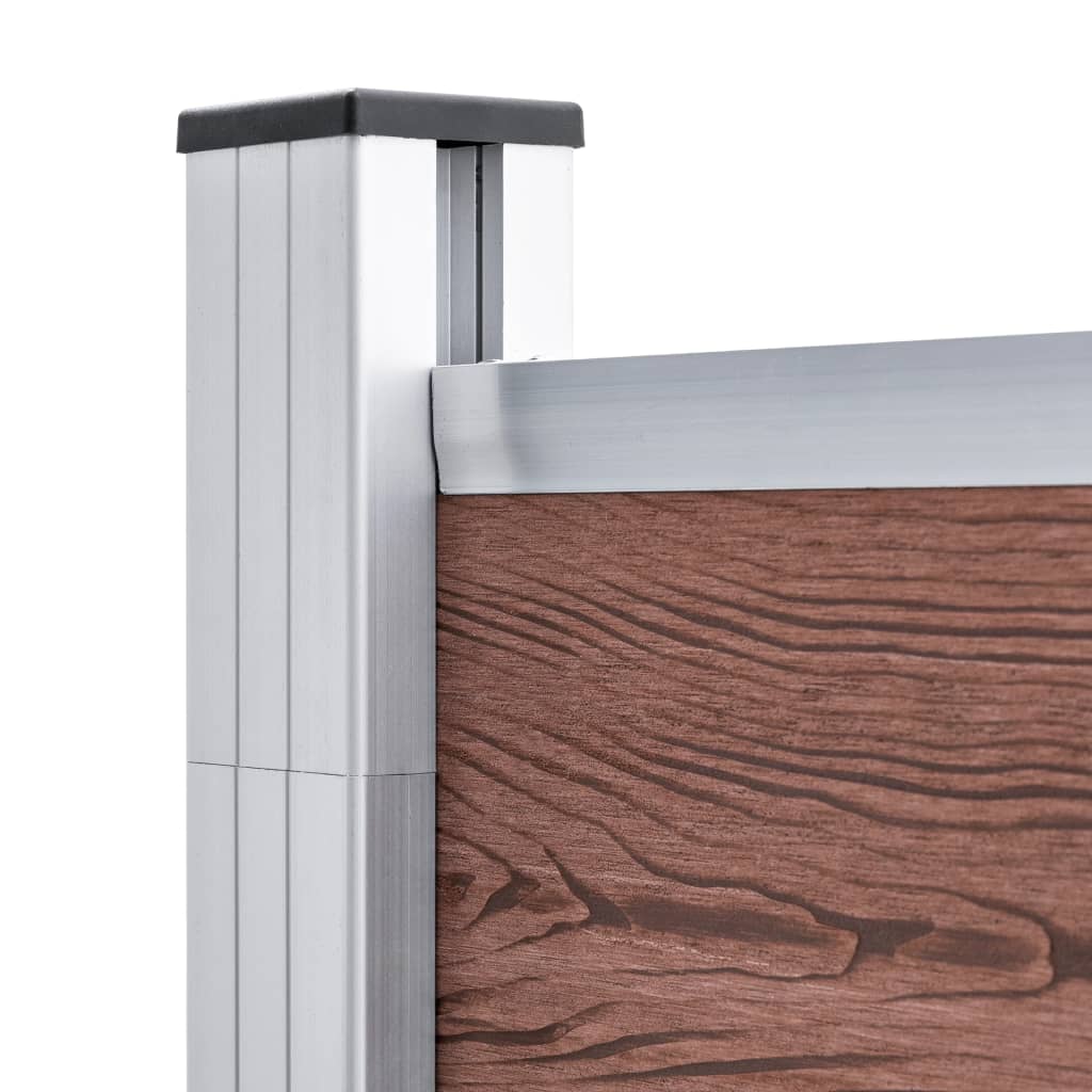 Garden Fence WPC 175x186 cm Brown