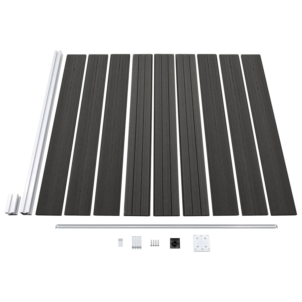 Garden Fence WPC 175x186 cm Grey