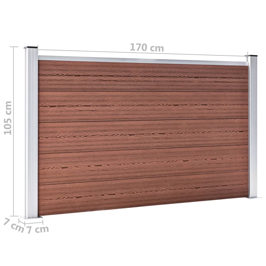 Garden Fence WPC 180x105 cm Brown