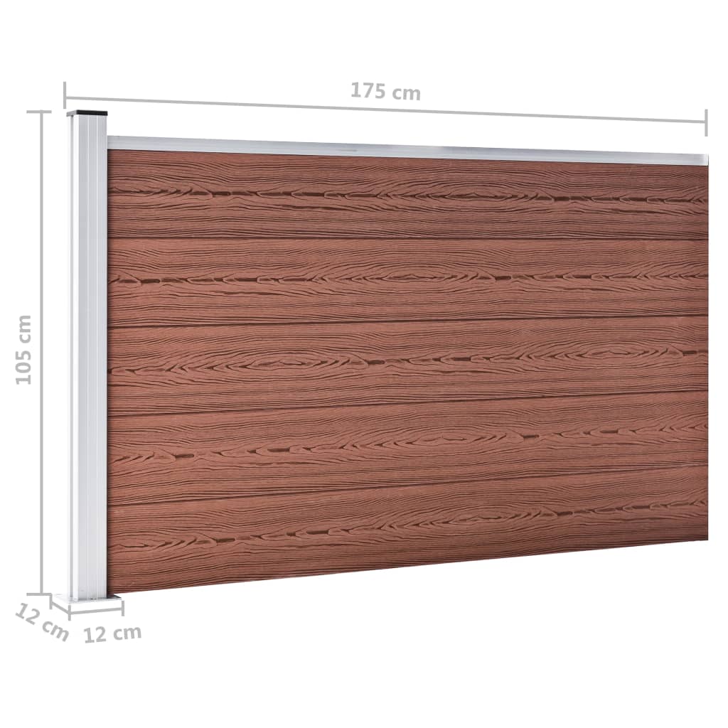Garden Fence WPC 175x105 cm Brown