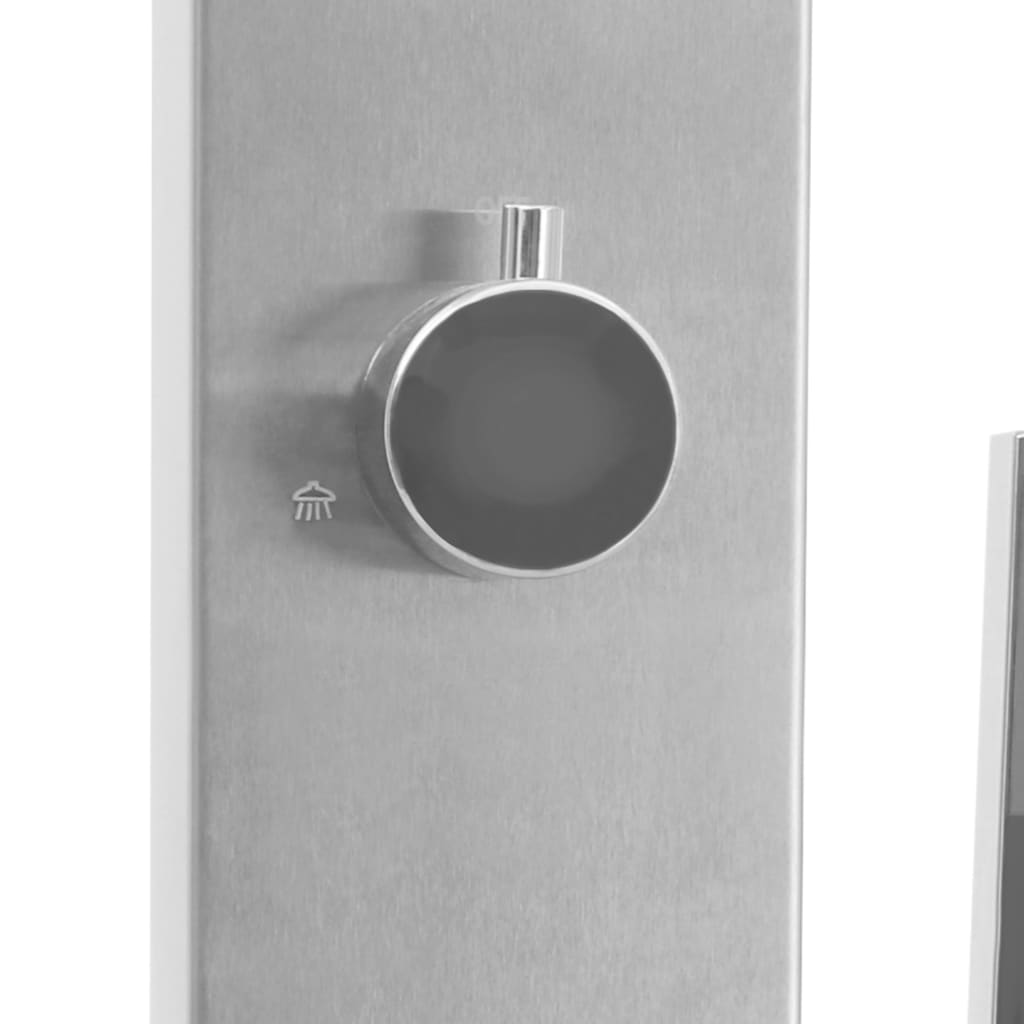 Outdoor Shower with Tray WPC Stainless Steel