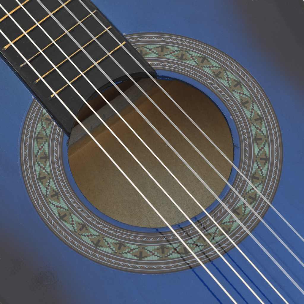 Classical Guitar for Beginner and Kids Blue 3/4 36"