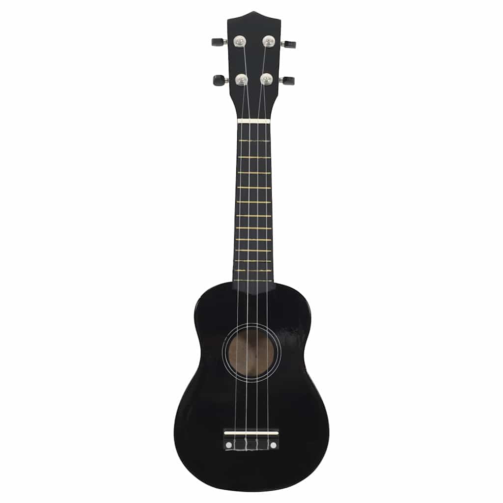 Soprano Ukulele Set with Bag for Kids Black 21"