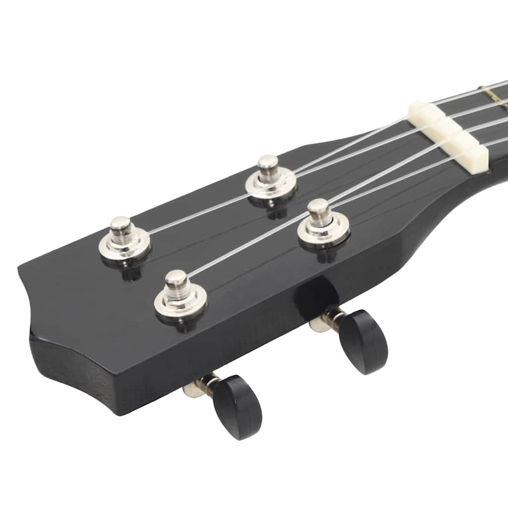Soprano Ukulele Set with Bag for Kids Black 21"