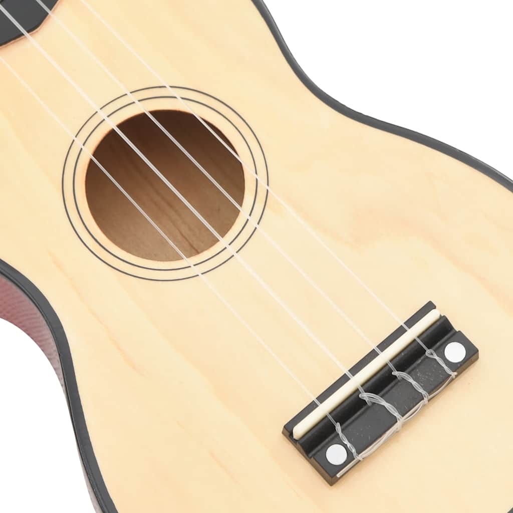 Soprano Ukulele Set with Bag for Kids Light Wood 23"
