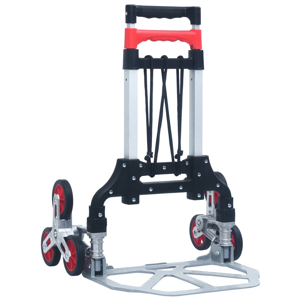 Foldable Stair Transport Trolley 70 kg Aluminium Sliver