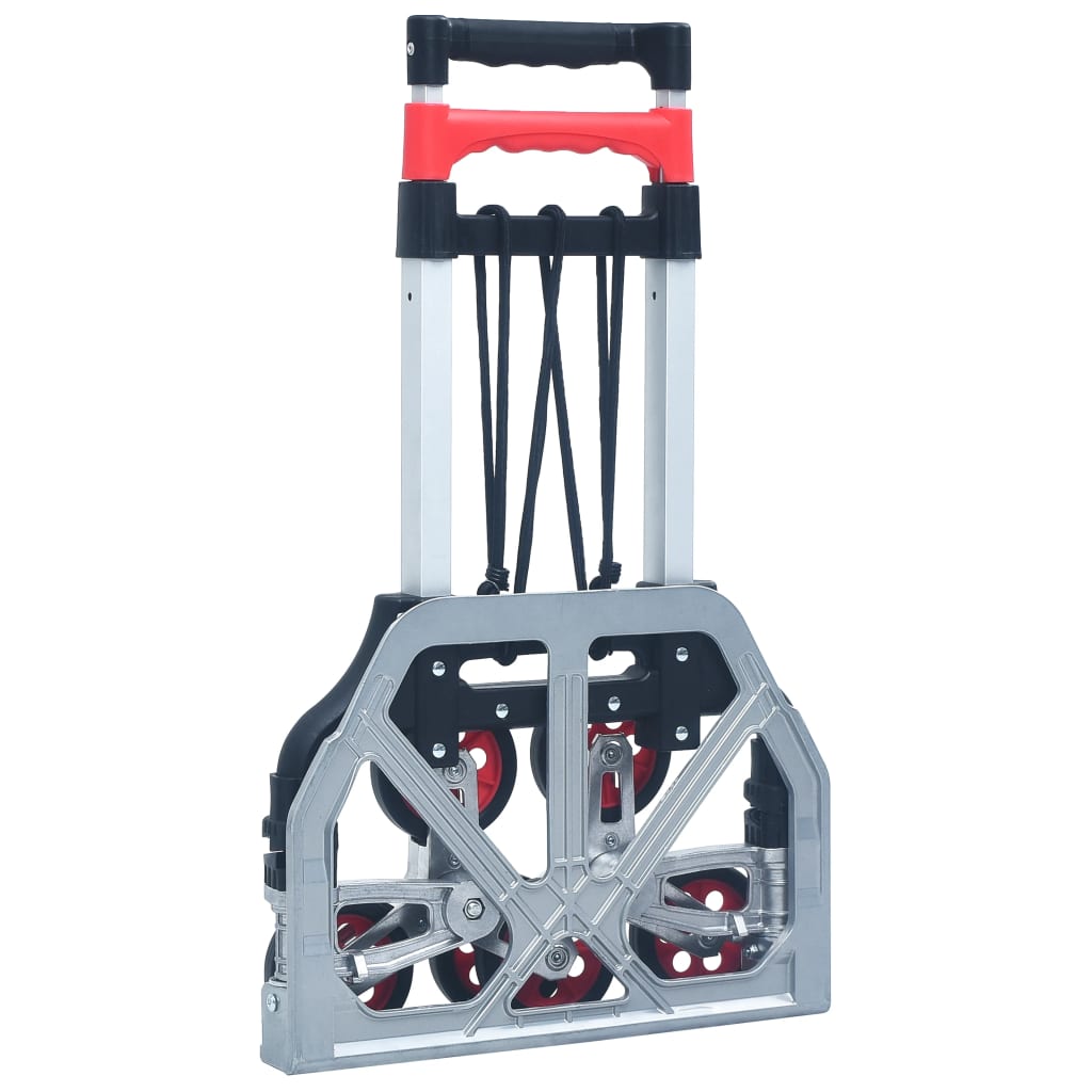 Foldable Stair Transport Trolley 70 kg Aluminium Sliver
