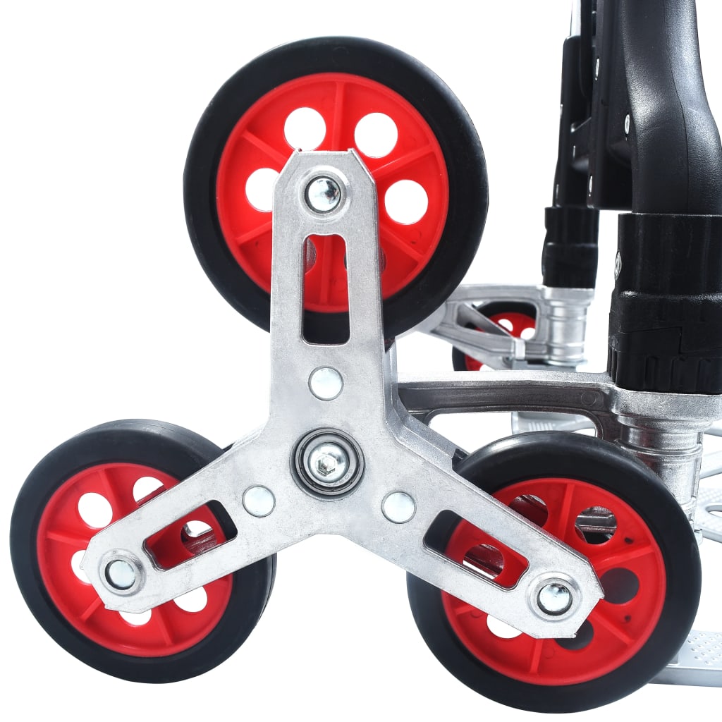 Foldable Stair Transport Trolley 70 kg Aluminium Sliver