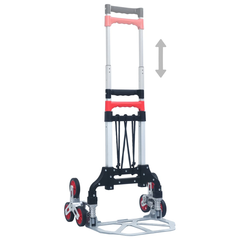 Foldable Stair Transport Trolley 70 kg Aluminium Sliver