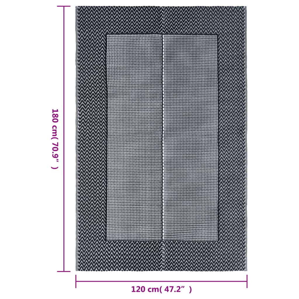 Outdoor Carpet ARAKIL Grey 120x180 cm PP