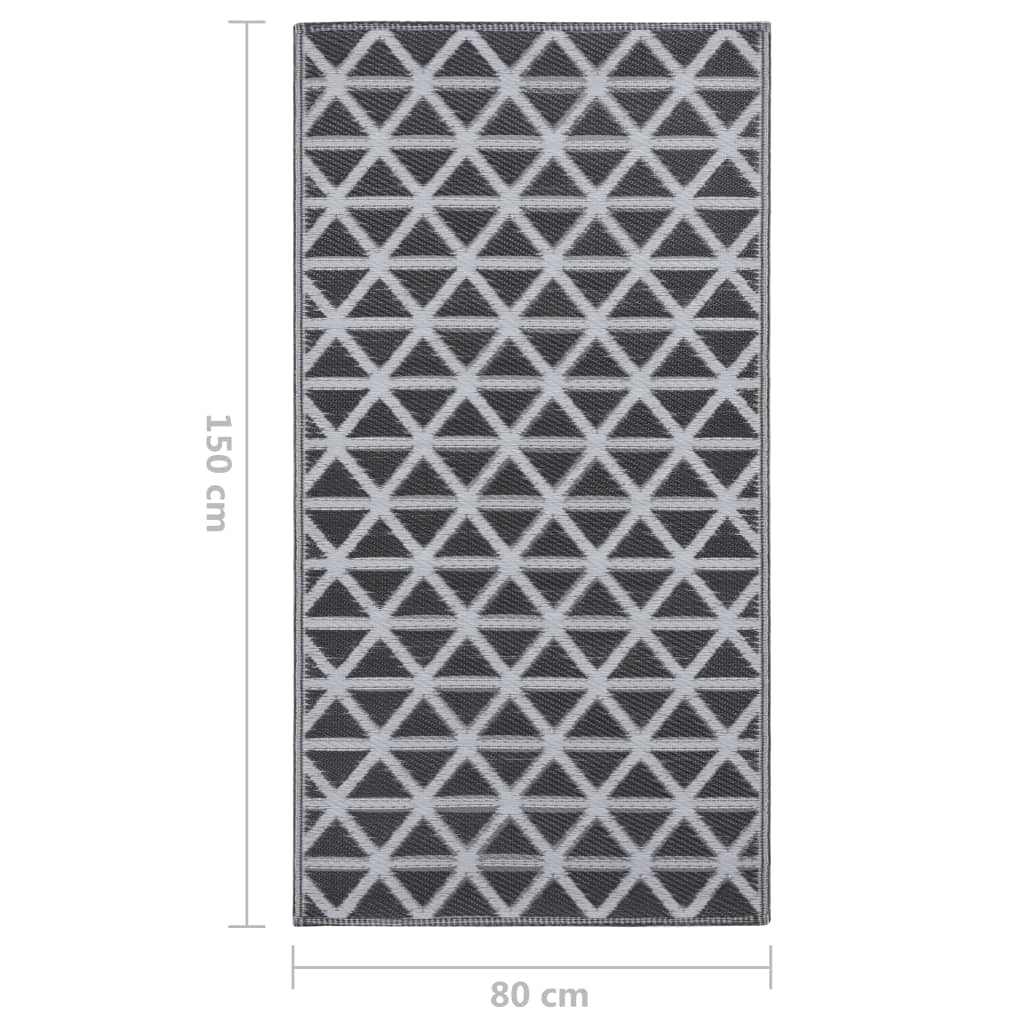 Outdoor Carpet ARAKIL Black 80x150 cm PP