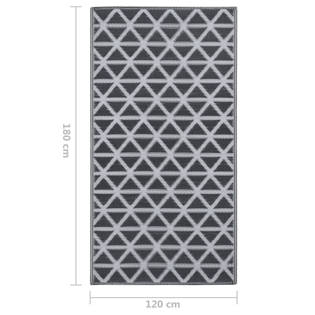 Outdoor Carpet ARAKIL Black 120x180 cm PP