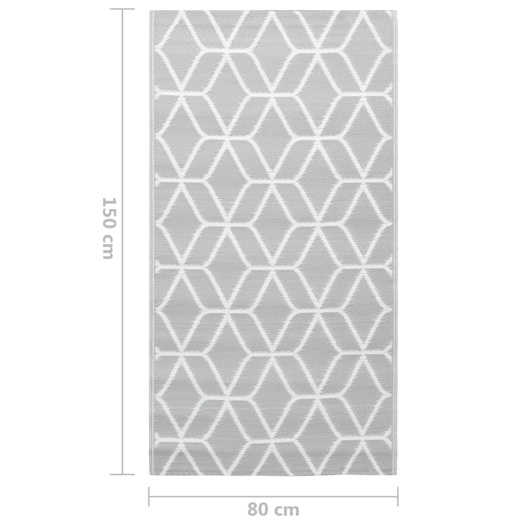 Outdoor Carpet ARAKIL Grey 80x150 cm PP