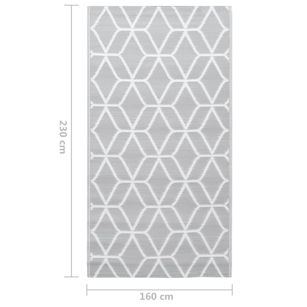 Outdoor Carpet ARAKIL Grey 160x230 cm PP
