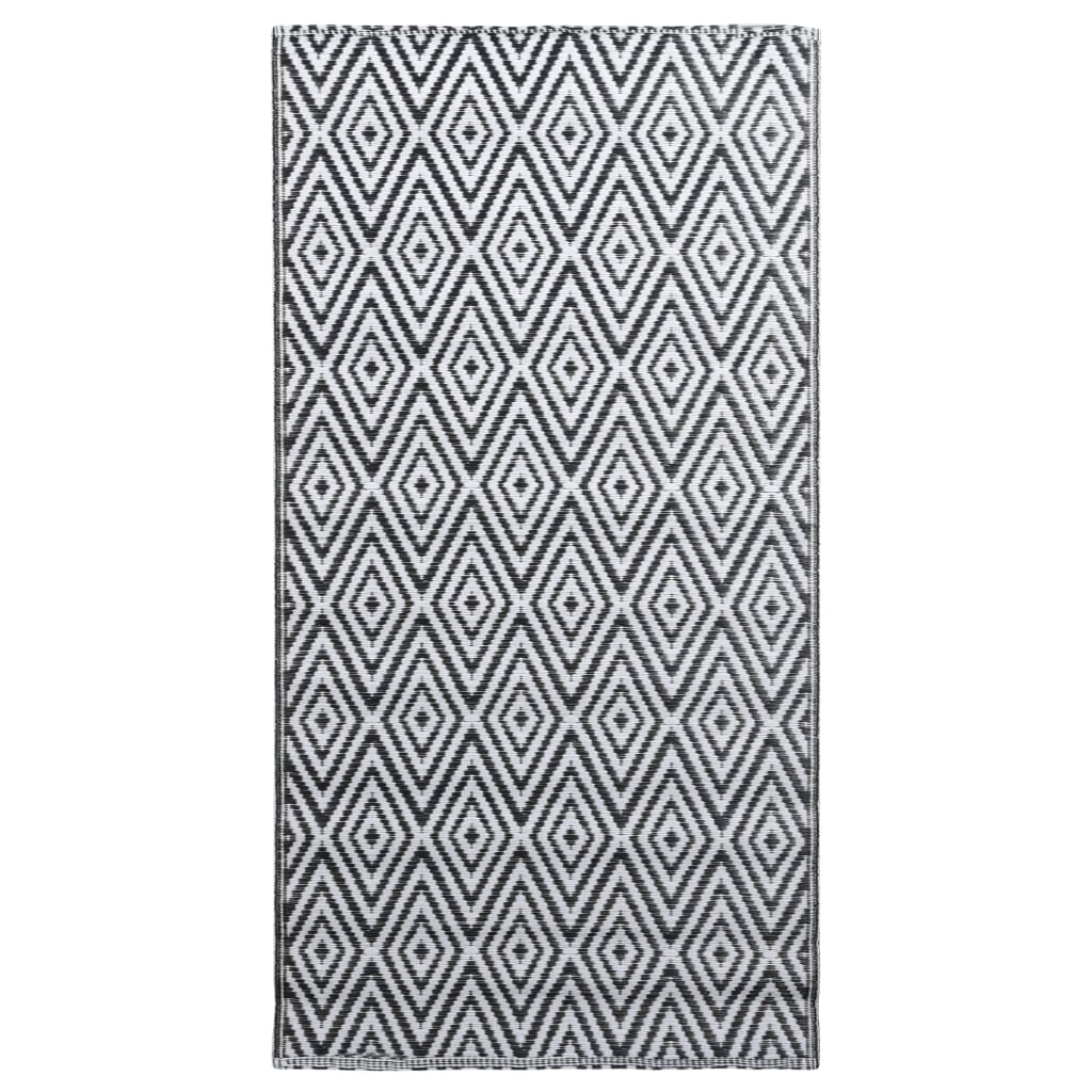 Outdoor Carpet ARAKIL White and Black 80x150 cm PP