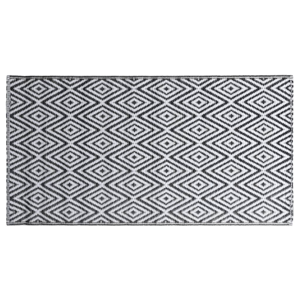 Outdoor Carpet ARAKIL White and Black 80x150 cm PP