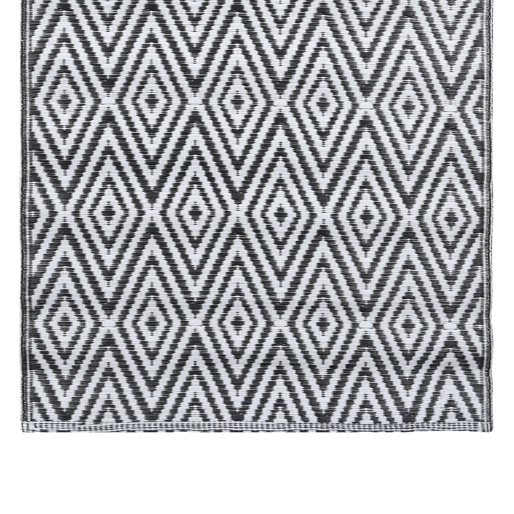 Outdoor Carpet ARAKIL White and Black 80x150 cm PP