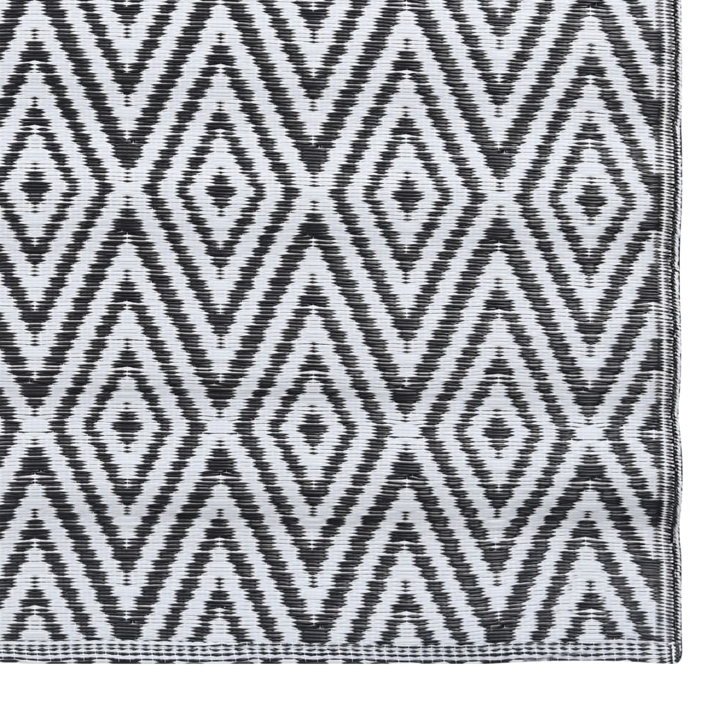 Outdoor Carpet ARAKIL White and Black 80x150 cm PP