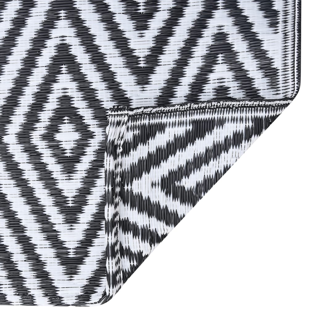 Outdoor Carpet ARAKIL White and Black 80x150 cm PP