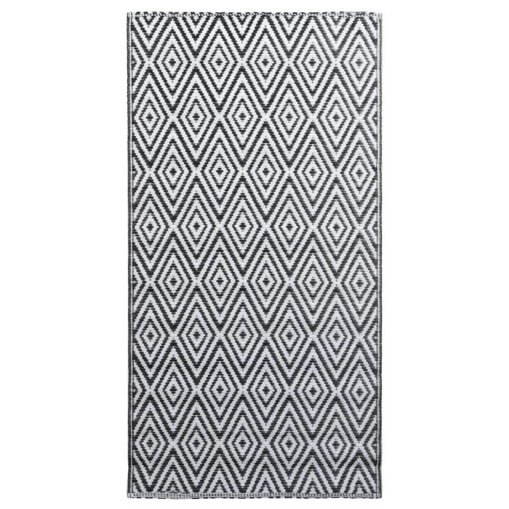Outdoor Carpet ARAKIL White and Black 160x230 cm PP