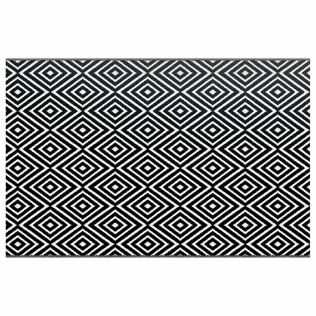 Outdoor Carpet ARAKIL White and Black 190x290 cm PP