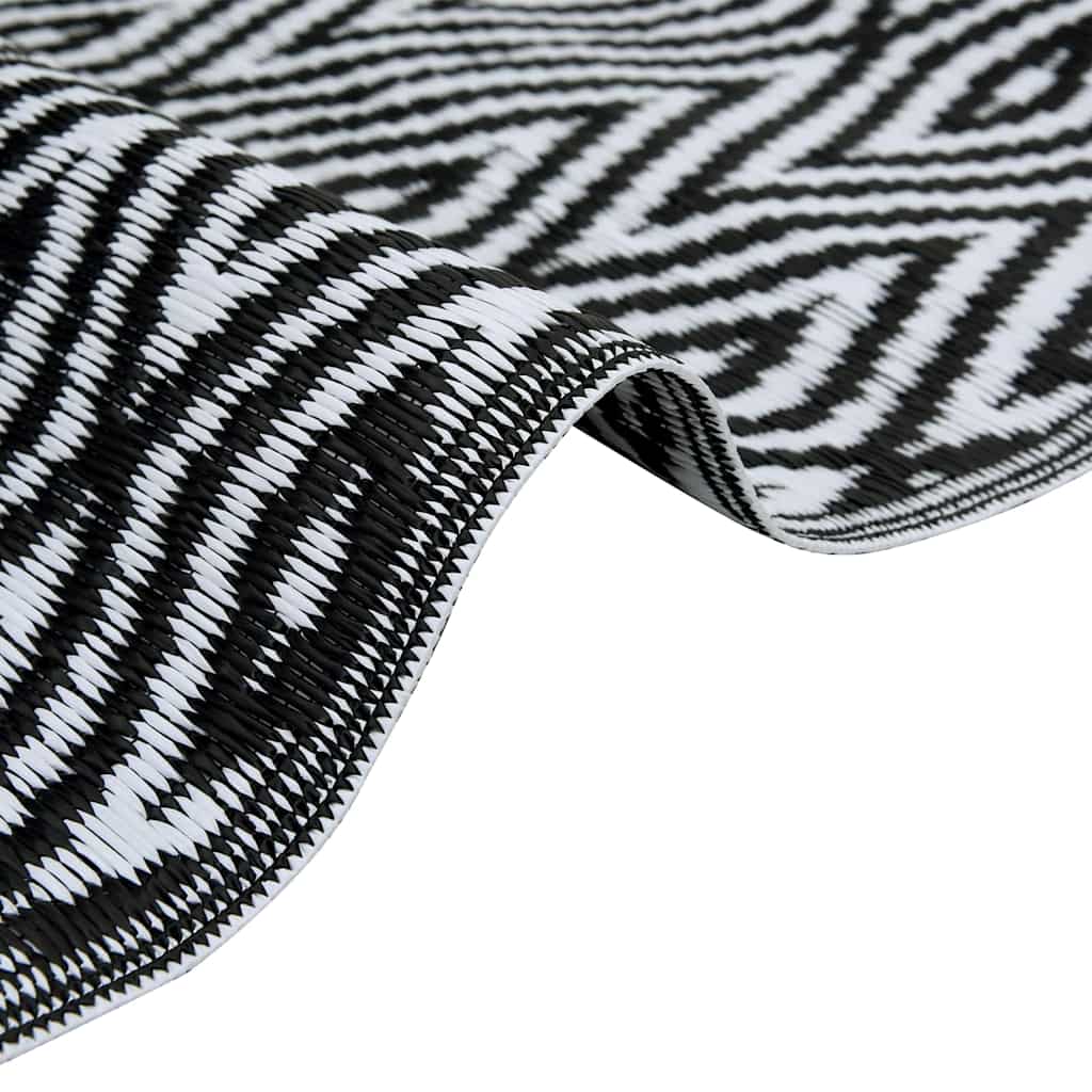 Outdoor Carpet ARAKIL White and Black 190x290 cm PP