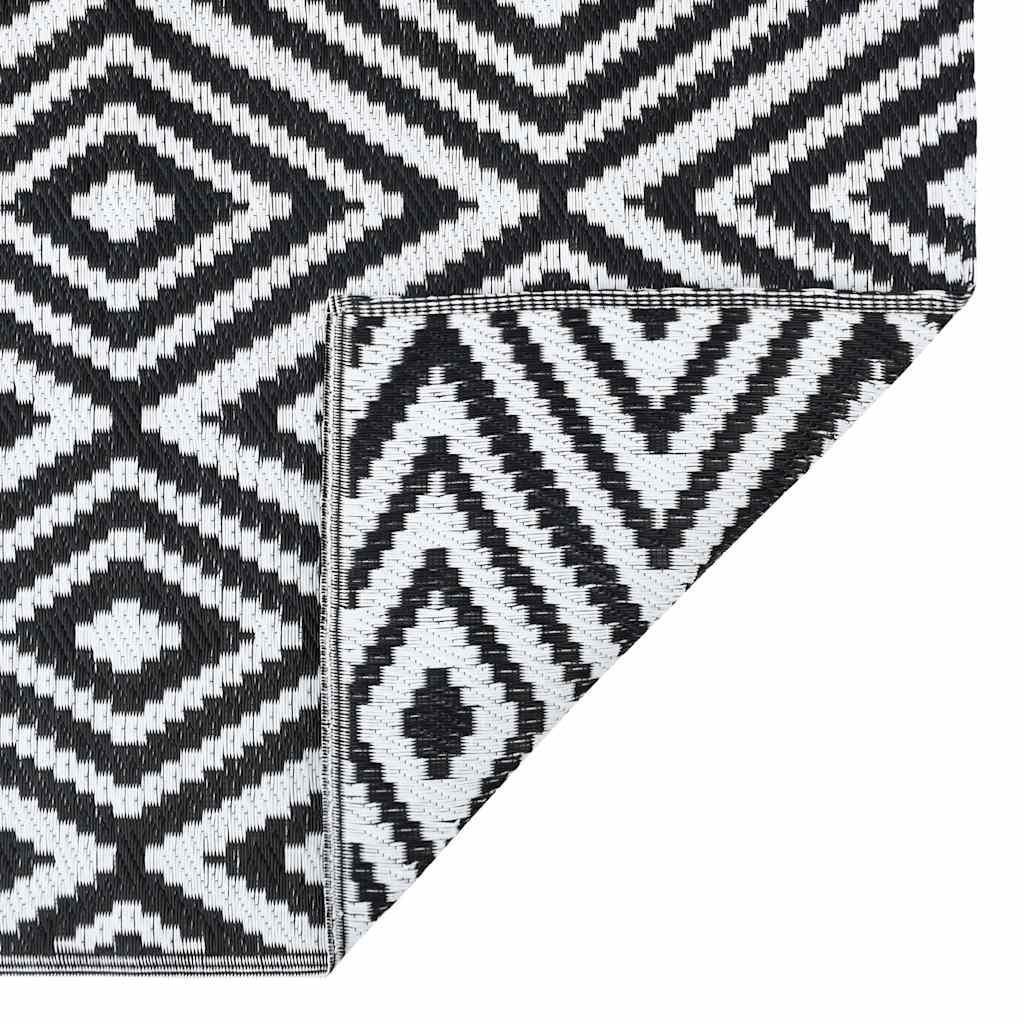 Outdoor Carpet ARAKIL White and Black 190x290 cm PP