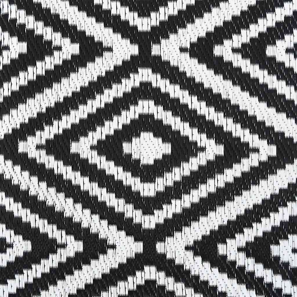 Outdoor Carpet ARAKIL White and Black 190x290 cm PP